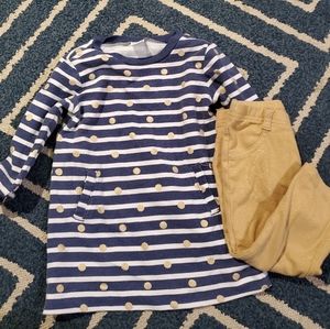 6-9 month Old Navy Dress & Granimal legging set